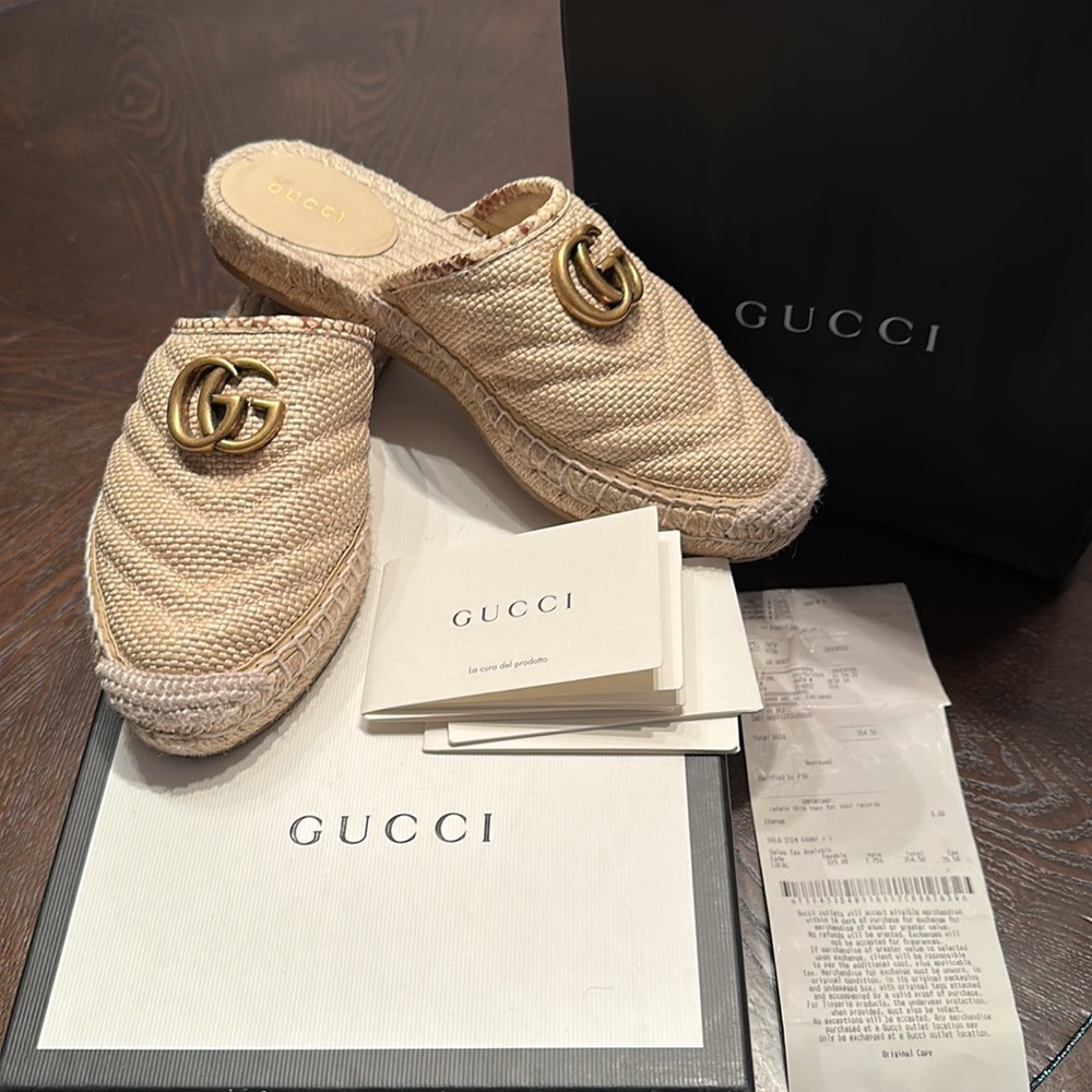 Authentic Gucci espadrilles size 36